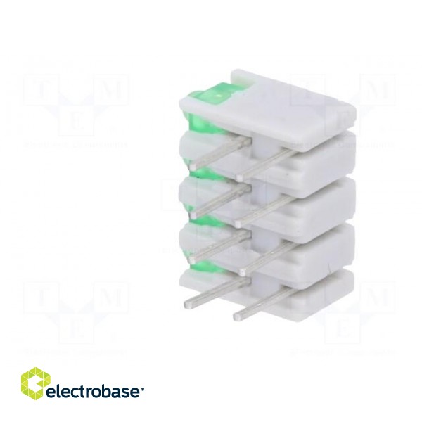 LED | in housing | green | No.of diodes: 4 | 20mA | Lens: diffused,green image 4