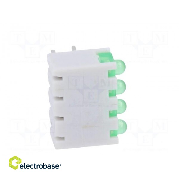 LED | in housing | green | No.of diodes: 4 | 20mA | Lens: diffused,green image 7