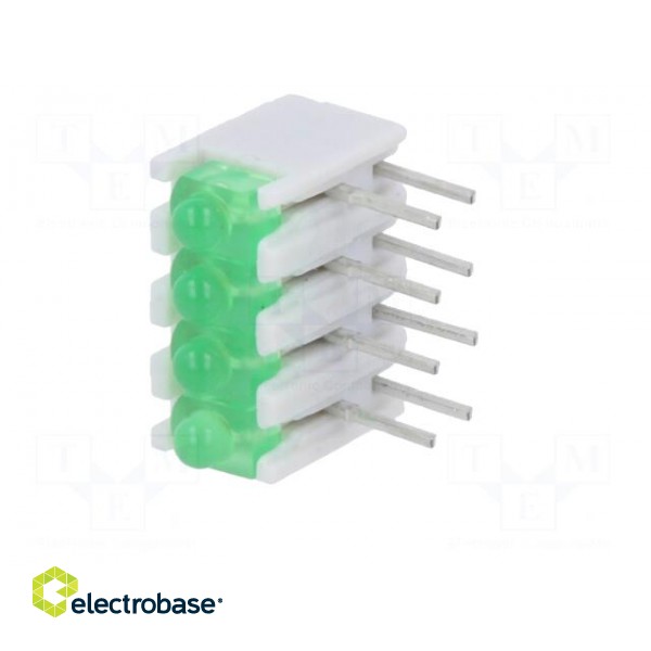 LED | in housing | green | No.of diodes: 4 | 20mA | Lens: diffused,green image 2