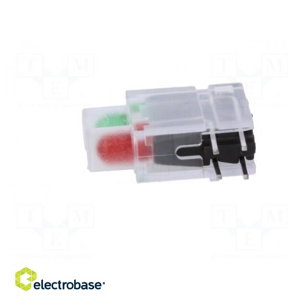 LED | in housing | green/red | 3.9mm | No.of diodes: 2 | 20mA | 40° paveikslėlis 3