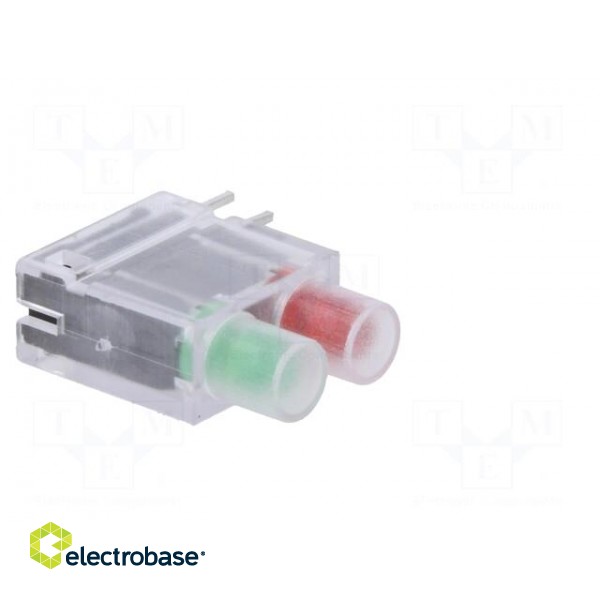LED | in housing | green/red | 3.9mm | No.of diodes: 2 | 20mA | 40° paveikslėlis 8