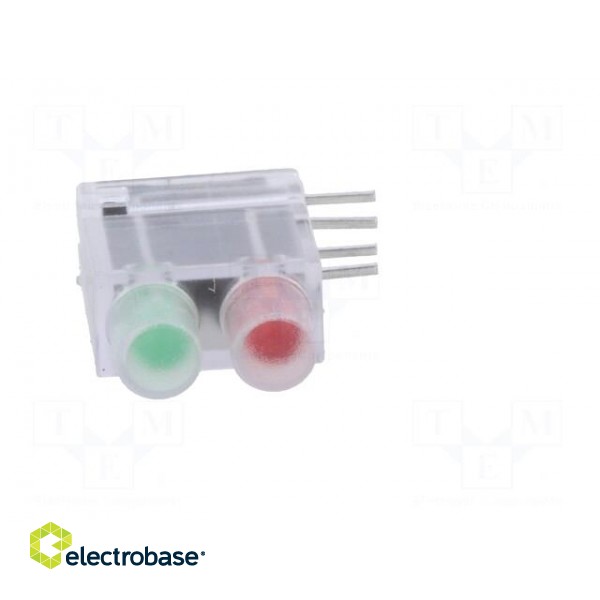 LED | in housing | green/red | 3.9mm | No.of diodes: 2 | 20mA | 40° paveikslėlis 9
