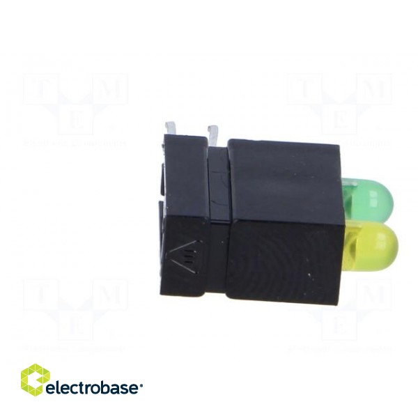 LED | in housing | green,yellow | 3mm | No.of diodes: 2 | 20mA image 7