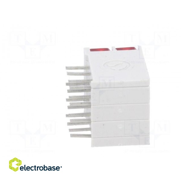 LED | in housing | red | 1.8mm | No.of diodes: 8 | 10mA | 38° | 2V | 13mcd image 5