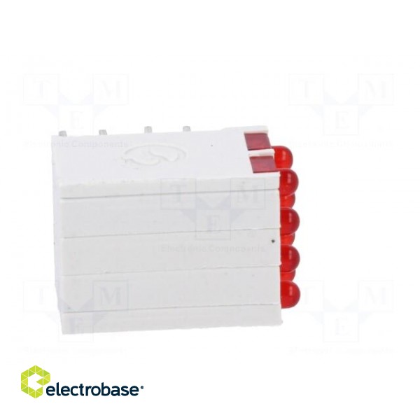 LED | in housing | red | 1.8mm | No.of diodes: 8 | 10mA | 38° | 2V | 13mcd image 7