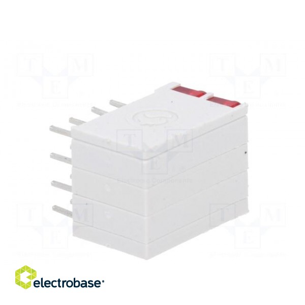 LED | in housing | red | 1.8mm | No.of diodes: 8 | 10mA | 38° | 2V | 13mcd image 6