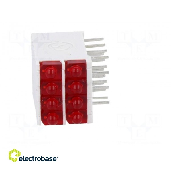 LED | in housing | red | 1.8mm | No.of diodes: 8 | 10mA | 38° | 2V | 13mcd image 9