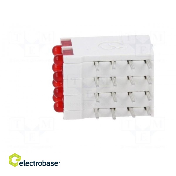 LED | in housing | red | 1.8mm | No.of diodes: 8 | 10mA | 38° | 2V | 13mcd image 3