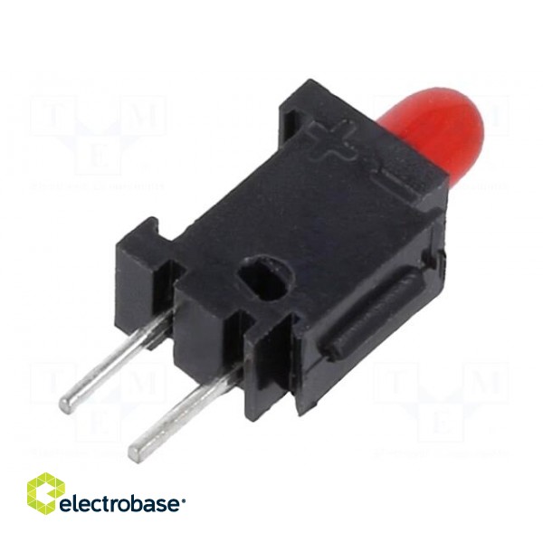 LED | in housing | red | 2.8mm | No.of diodes: 1 | 20mA | 60° | 15÷30mcd image 2