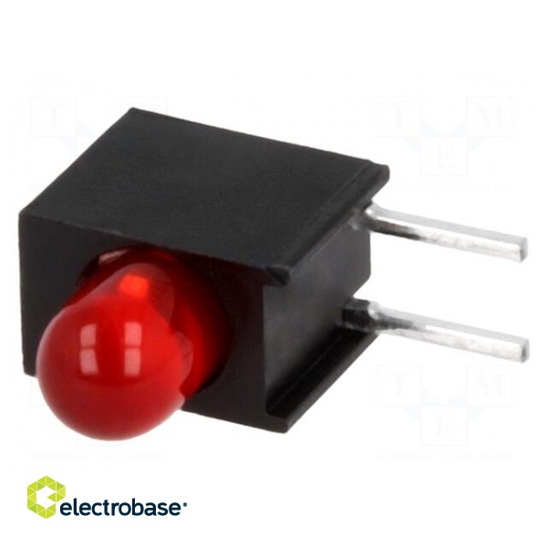 LED | in housing | red | 3.4mm | No.of diodes: 1 | 20mA | 60° | 2÷2.5V image 1