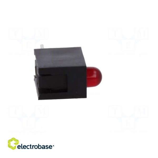LED | in housing | red | 3mm | No.of diodes: 1 | 10mA | Lens: diffused,red paveikslėlis 7