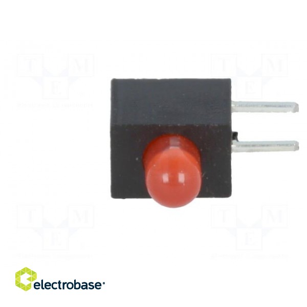 LED | in housing | red | 3mm | No.of diodes: 1 | 20mA | Lens: diffused | 30° image 3