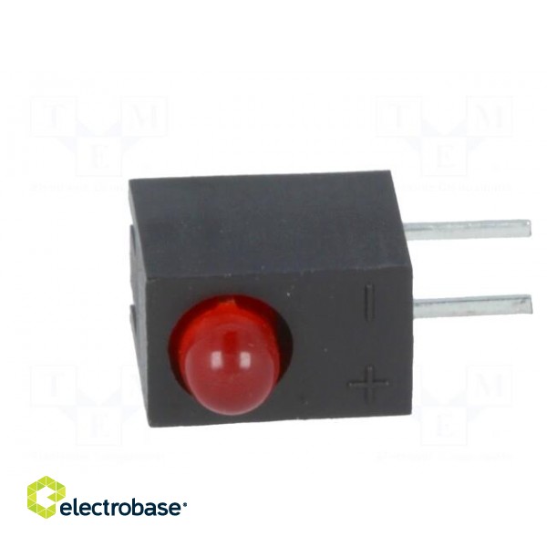 LED | in housing | red | 3mm | No.of diodes: 1 | 20mA | Lens: diffused,red paveikslėlis 3