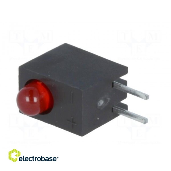 LED | in housing | red | 3mm | No.of diodes: 1 | 20mA | Lens: diffused,red paveikslėlis 4