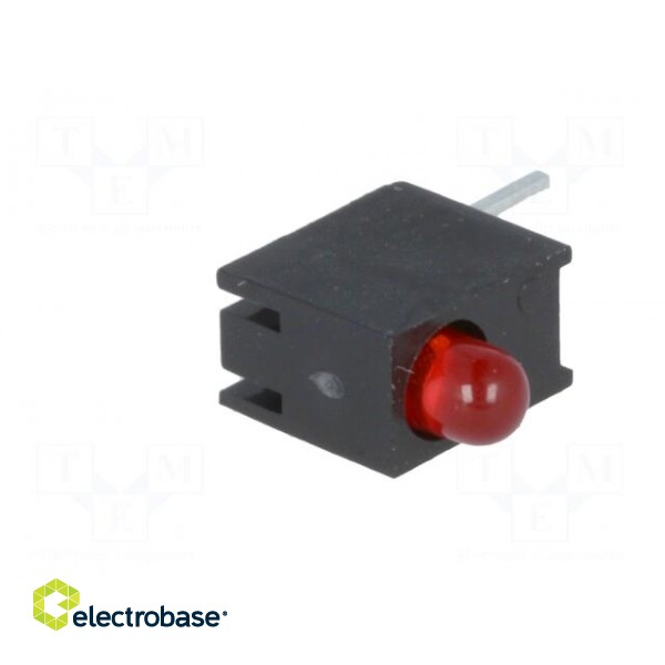 LED | in housing | red | 3mm | No.of diodes: 1 | 20mA | Lens: red,diffused фото 2