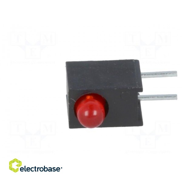 LED | in housing | red | 3mm | No.of diodes: 1 | 20mA | Lens: red,diffused фото 3