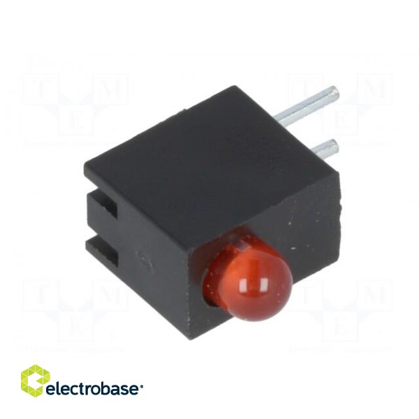 LED | in housing | red | 3mm | No.of diodes: 1 | 20mA | Lens: diffused,red image 2