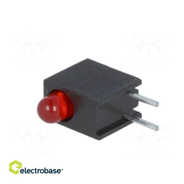 LED | in housing | red | 3mm | No.of diodes: 1 | 20mA | Lens: red,diffused фото 4