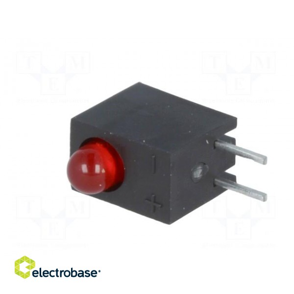 LED | in housing | red | 3mm | No.of diodes: 1 | 20mA | Lens: red,diffused image 4