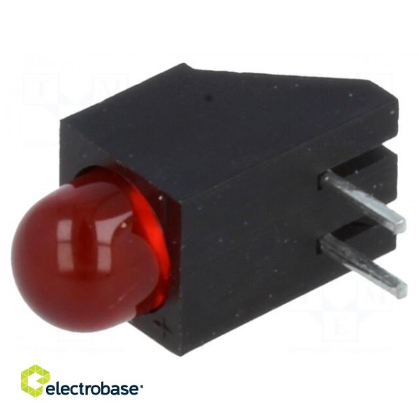 LED | in housing | red | 5mm | No.of diodes: 1 | 20mA | Lens: diffused,red image 1