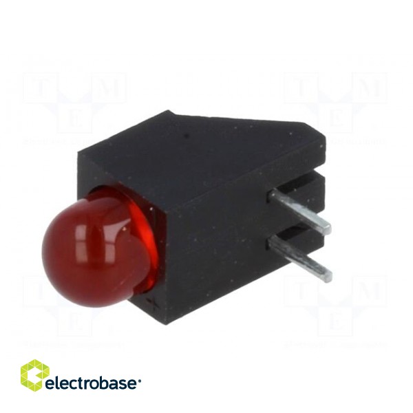 LED | in housing | red | 5mm | No.of diodes: 1 | 20mA | Lens: diffused,red image 2