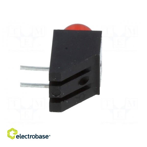 LED | in housing | red | 5mm | No.of diodes: 1 | 20mA | Lens: diffused,red image 5