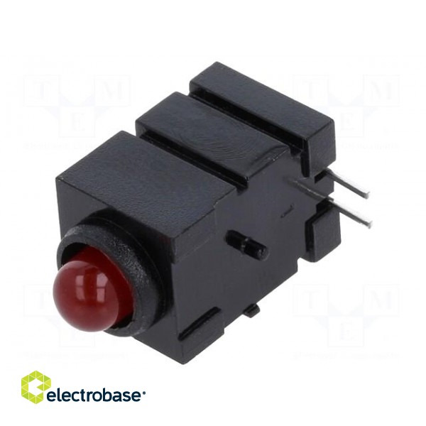 LED | in housing | red | 5mm | No.of diodes: 1 | 20mA | Lens: red,diffused image 1