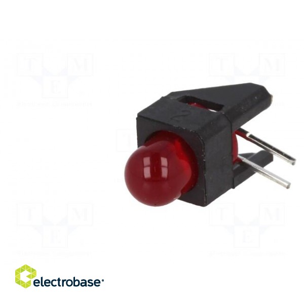 LED | in housing | red | 5mm | No.of diodes: 1 | 2mA | Lens: diffused,red image 2