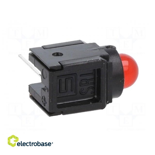 LED | in housing | red | 5mm | No.of diodes: 1 | 30mA | Lens: red | 60° | 3V paveikslėlis 7