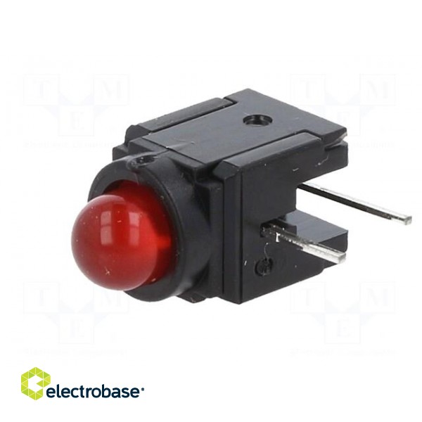 LED | in housing | red | 5mm | No.of diodes: 1 | 30mA | Lens: red | 60° | 3V image 2