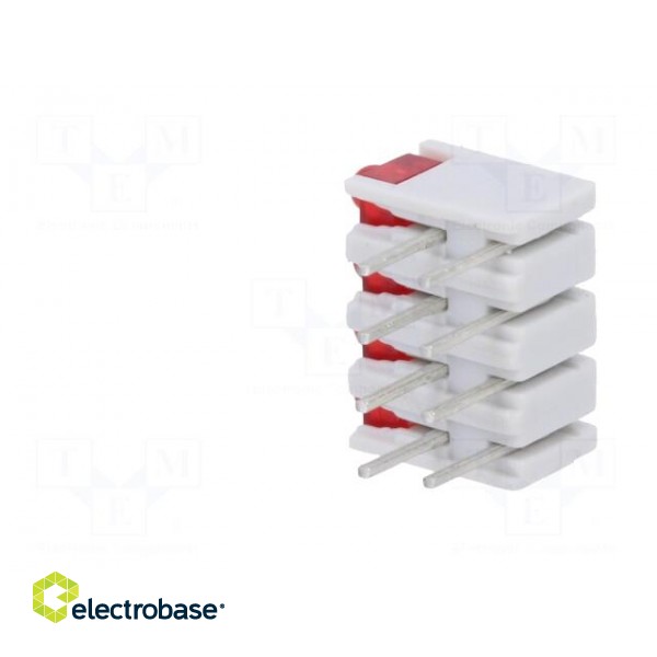LED | in housing | red | No.of diodes: 4 | 20mA | Lens: diffused,red | 38° image 4