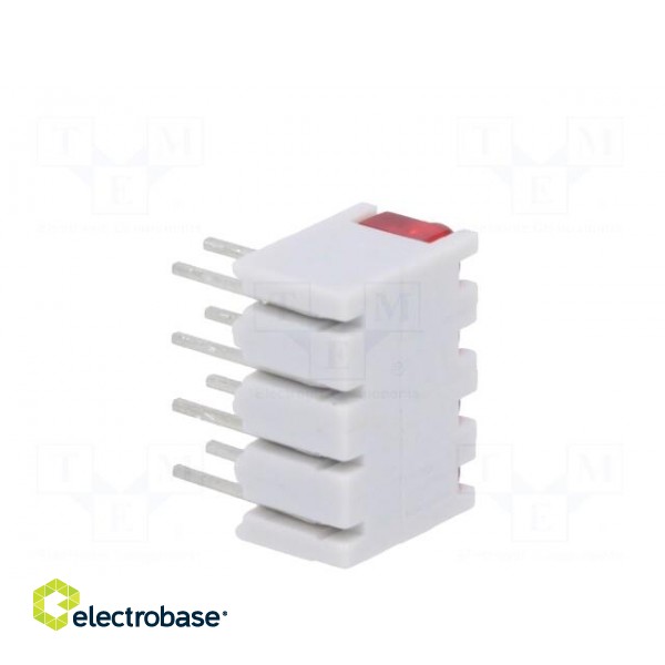 LED | in housing | red | No.of diodes: 4 | 20mA | Lens: diffused,red | 38° image 6