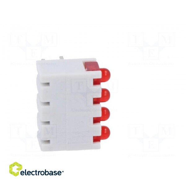 LED | in housing | red | No.of diodes: 4 | 20mA | Lens: diffused,red | 38° image 7