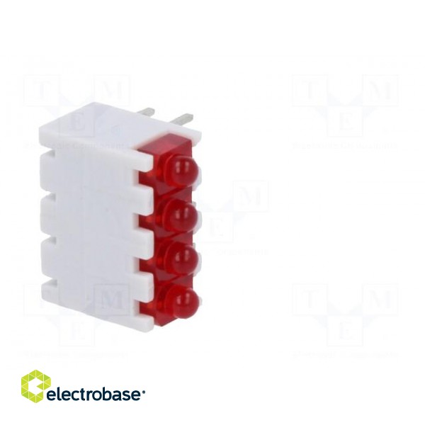 LED | in housing | red | No.of diodes: 4 | 20mA | Lens: diffused,red | 38° image 8