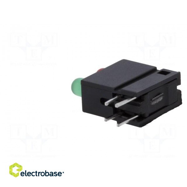 LED | in housing | red/green | 3mm | No.of diodes: 2 | 20mA | 40° | 2÷2.2V image 4