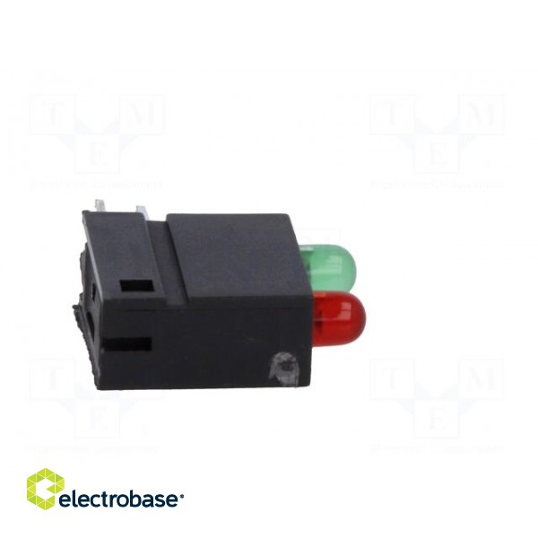 LED | in housing | red/green | 3mm | No.of diodes: 2 | 20mA | 40° | 2÷2.2V image 7