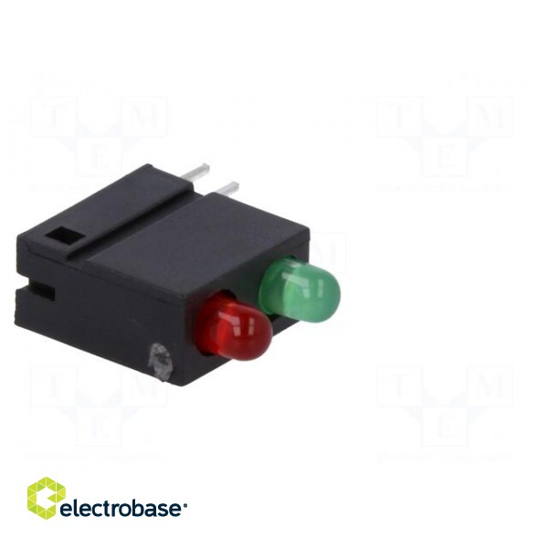 LED | in housing | red/green | 3mm | No.of diodes: 2 | 20mA | 40° | 2÷2.2V image 8