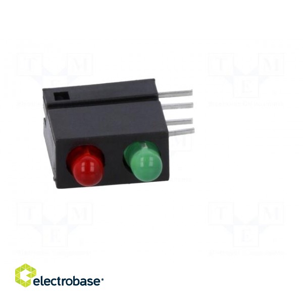 LED | in housing | red/green | 3mm | No.of diodes: 2 | 20mA | 40° | 2÷2.2V фото 9