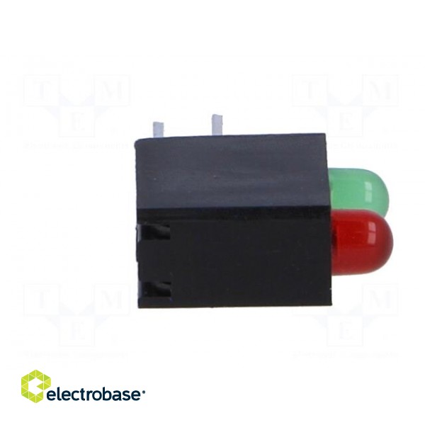 LED | in housing | red/green | 3mm | No.of diodes: 2 | 2mA | 40° image 7