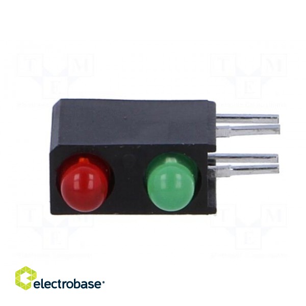 LED | in housing | red/green | 3mm | No.of diodes: 2 | 2mA | 40° фото 9