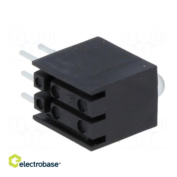 LED | in housing | red/green | 3mm | No.of diodes: 2 | 20mA | cathode | 60° image 8