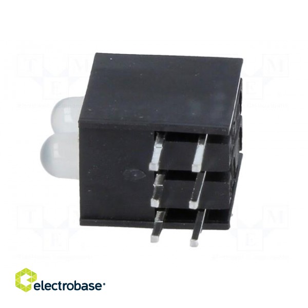 LED | in housing | red/green | 3mm | No.of diodes: 2 | 20mA | cathode | 60° image 5