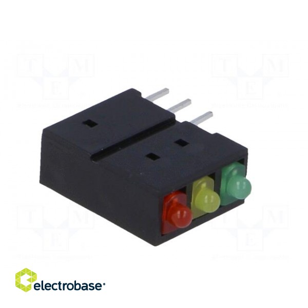 LED | in housing | red/green/yellow | 1.8mm | No.of diodes: 3 | 20mA image 8
