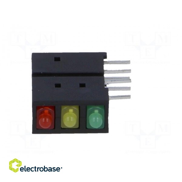 LED | in housing | red/green/yellow | 1.8mm | No.of diodes: 3 | 20mA image 9
