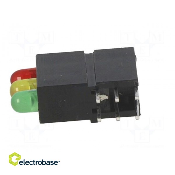 LED | in housing | red,green,yellow | 3mm | No.of diodes: 3 | 20mA image 3