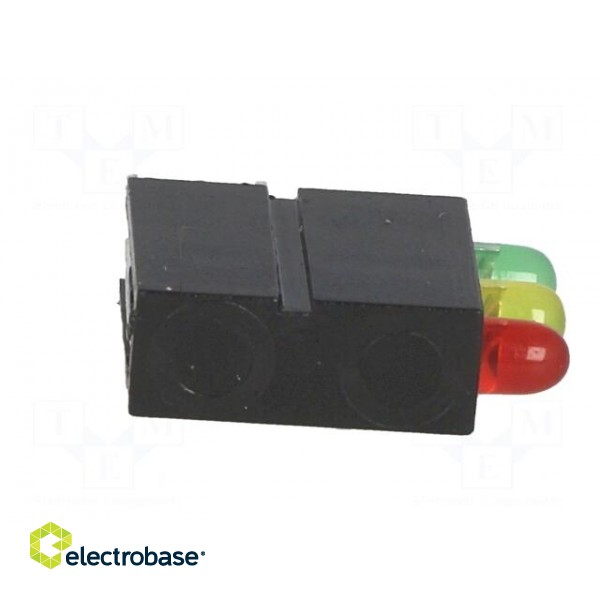 LED | in housing | red,green,yellow | 3mm | No.of diodes: 3 | 20mA image 7
