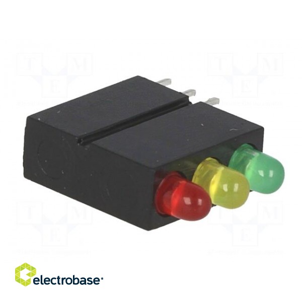 LED | in housing | red,green,yellow | 3mm | No.of diodes: 3 | 20mA image 8