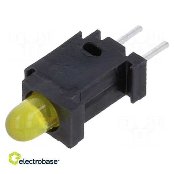 LED | in housing | yellow | 2.8mm | No.of diodes: 1 | 20mA | 60° | 10÷20mcd paveikslėlis 1