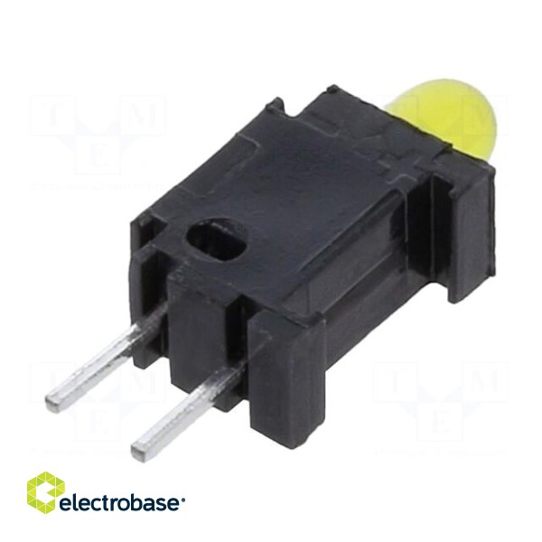 LED | in housing | yellow | 2.8mm | No.of diodes: 1 | 20mA | 60° | 10÷20mcd фото 2