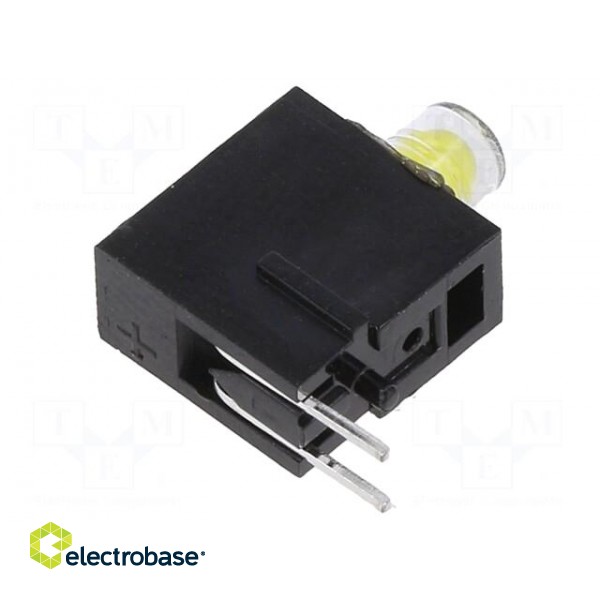 LED | in housing | yellow | 3.9mm | No.of diodes: 1 | 20mA | 60° | 10÷20mcd paveikslėlis 2